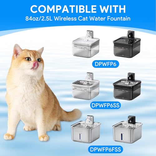 8+8 Packs Cat Water Fountain Filter Replacement Compatible with DownyPaws DPWFP6 (16 Count)