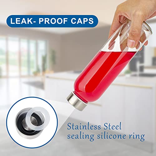 Clear Glass Bottles with Lids