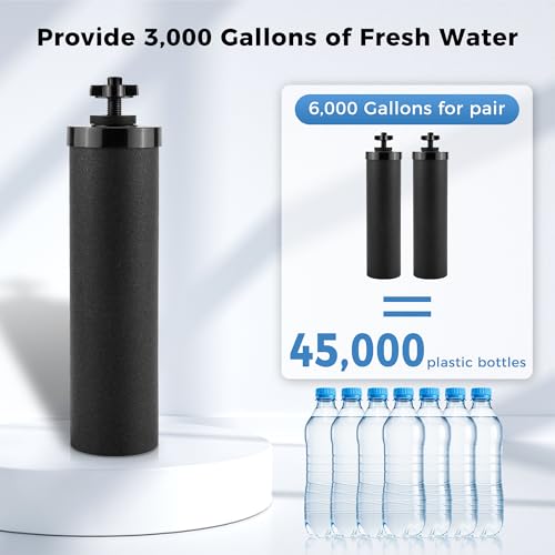 Activated Carbon Black Water Filter Compatible with Berkey® (2 Count)