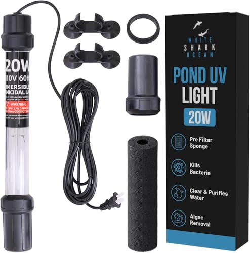 20W UV Water Clarifier with 17ft Cable for 100