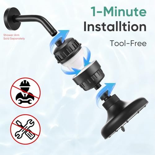 Shower Head 5 Mode High Pressure Filtered Shower Head