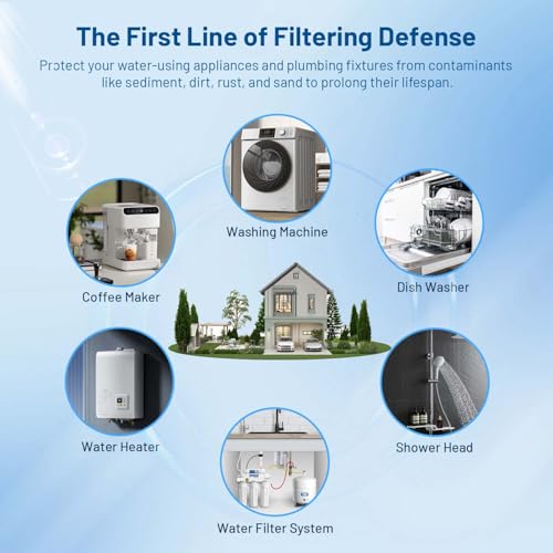 50 Micron 10" x 2.5" Whole House Sediment Water Filter Cartridge (6 Count)
