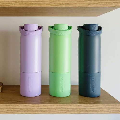 Rise 25oz Water Bottle With 100% Leakproof Covered Silicone Straw