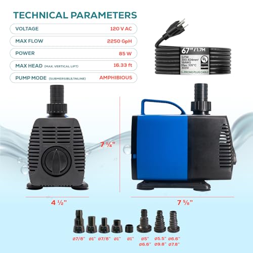 977 GPH Amphibious Water Pump (56.13 Count)