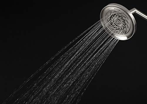 S-5002-MB-E175 Rainier Exhilaration High Pressure Fixed Shower Head, 1.75 GPM, Matte Black