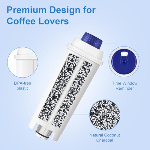 Water Filter Replacement for De’Longhi Coffee Machines (4 Count)