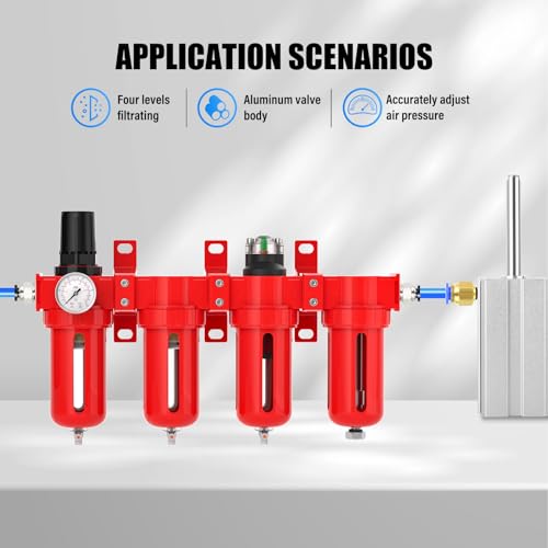 MEANLIN 1 2" NPT Industrial Grade 4 Stage Aluminum Air Drying System