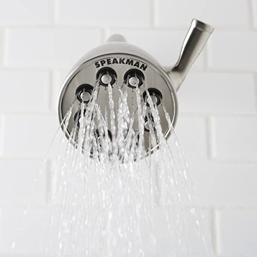 S-2251-BN Signature Icon Anystream High Pressure Adjustable Solid Brass Shower Head, Brushed Nickel
