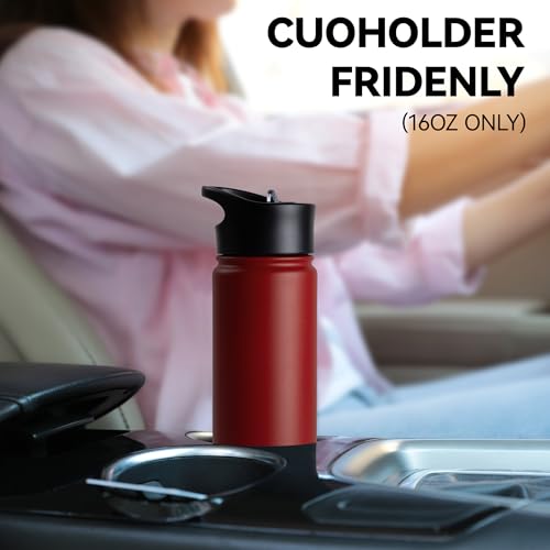 16 oz Insulated Water Bottle Bulk 8 Pack