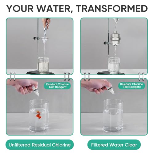 High Pressure Filtered Shower Head with Filters for Hard Water Combo