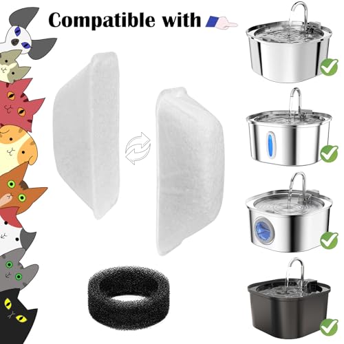 24 Pcs Cat Water Fountain Filters Replacement for 108oz (24 Count)