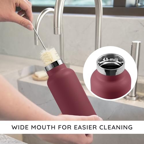 Small Stainless Steel Water Bottle 12 oz with Handle