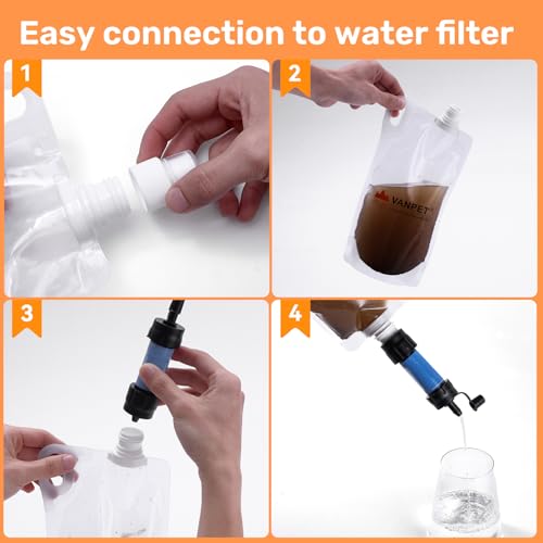 1L Hiking Collapsible Water Bottles
