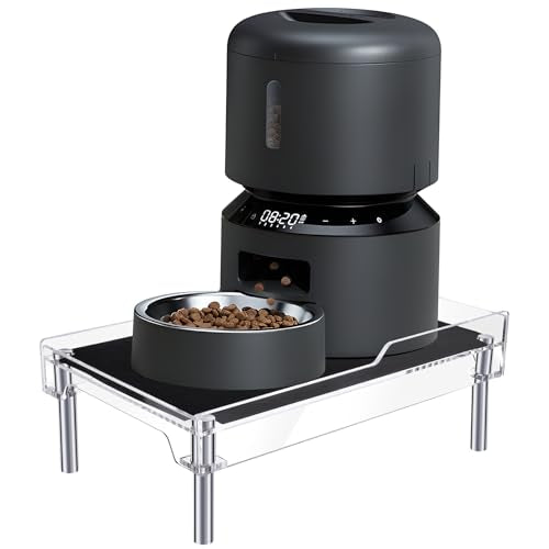 Raised Dog Feeder Stand Elevated Holder for Automatic Cat & Dog Feeders Pet Water Bowl Dispenser Stand Adjustable Fits Small Jugs Holds 5KG