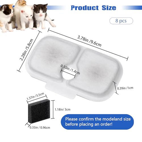 Cat Water Fountain Filter fit Pet Fountain PLWF115