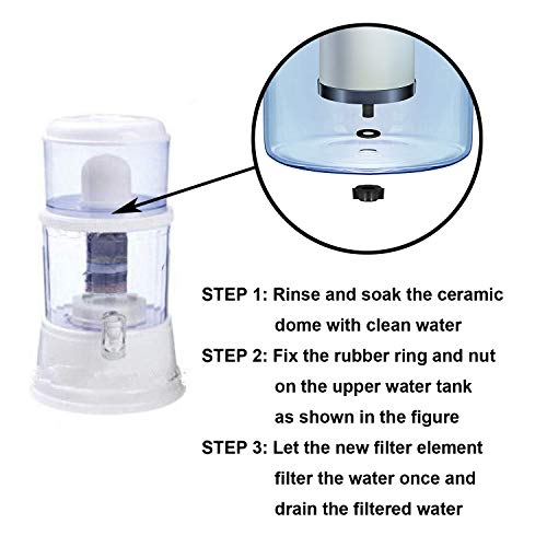 HUI NING Replacement Ceramic Dome Water Filter for Countertop (2 Count)