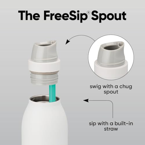 FreeSip Twist Stainless Steel Water Bottle 24 oz In Bloom