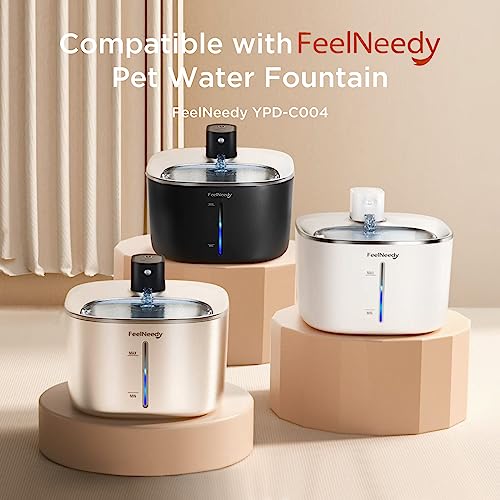 6 Pack Cat Water Fountain Filter & 6 Pack Pump Sponges Replacement (6 Count)