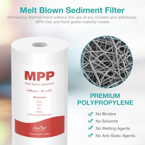 2 Stage 10" x 4.5" Whole House Water Filter Replacement (8 Count)