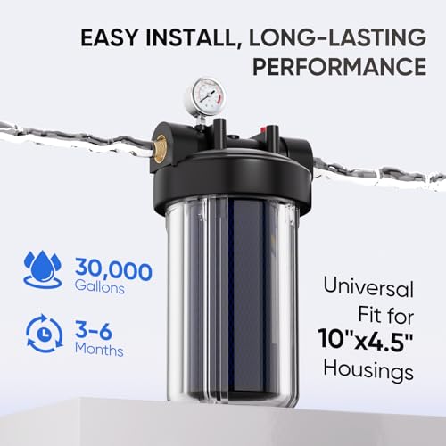 5 Micron 10" x 4.5" Whole House PFAS Removal Replacement Water Filter