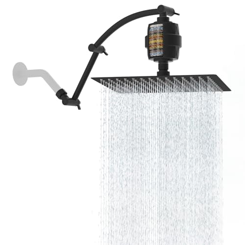 12'' Filtered Rain Shower Head with 16'' Extension Arm