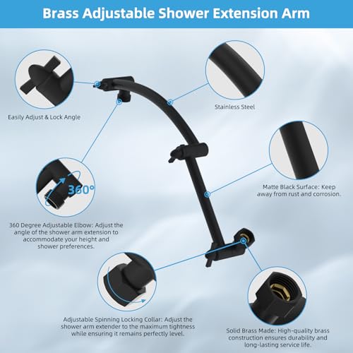 12'' Filtered Rain Shower Head with 16'' Extension Arm