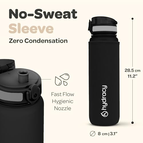 Motivational Water Bottle with Time Marker & Fruit Infuser 32 oz