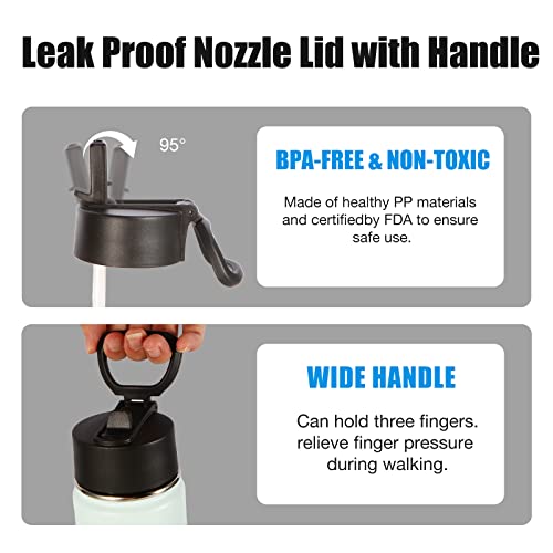 22 oz Insulated Water Bottles with Straw Lid