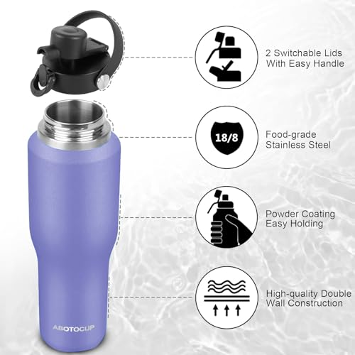 32oz Black Water Bottle Stainless Steel