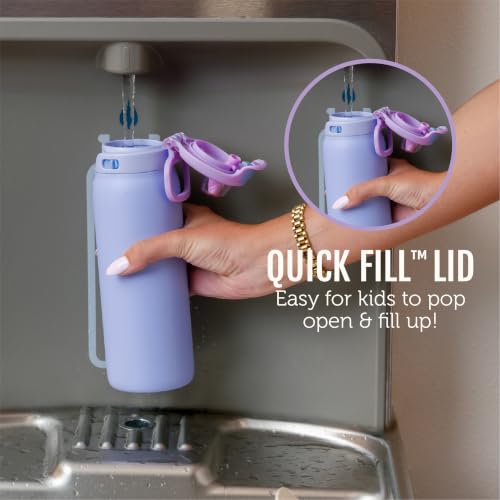 Kids Pop & Fill 12oz Toddler Water Bottle with Quick Fill Lid