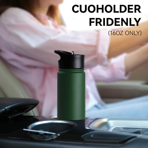 16 oz Insulated Water Bottle Bulk 4 Pack (4 Count)