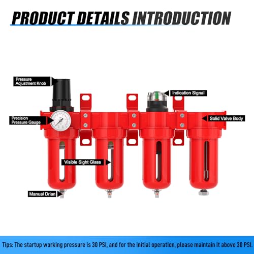 MEANLIN 1 2" NPT Industrial Grade 4 Stage Aluminum Air Drying System