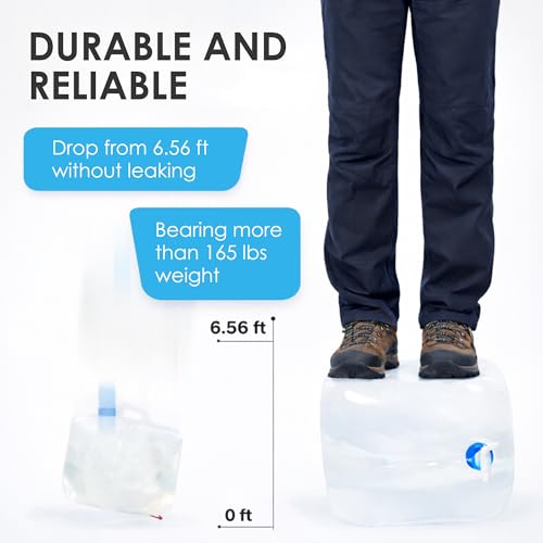 BPA Free Collapsible Water Container with Spigot (4 Count)