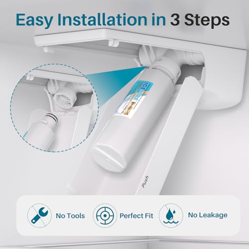 Alkaline LT1000PC Refrigerator Water Filter and Air Filter Replacement for LG LT1000P (2 Count)