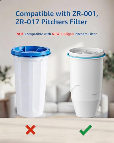 Replacement for Zero Water Pitchers and Dispenser ZR (4 Count)