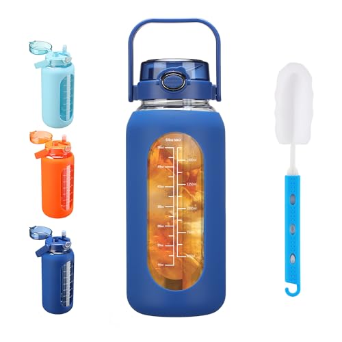 42 oz Glass Water Bottle with 2