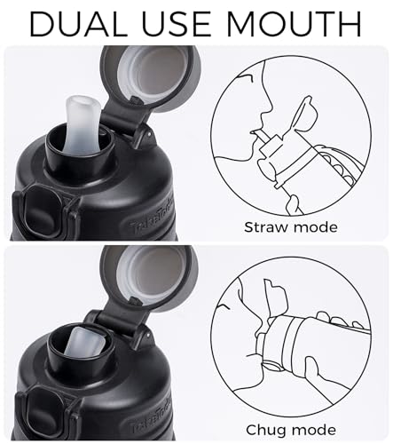 Collapsible Water Bottles with Straw for Travel