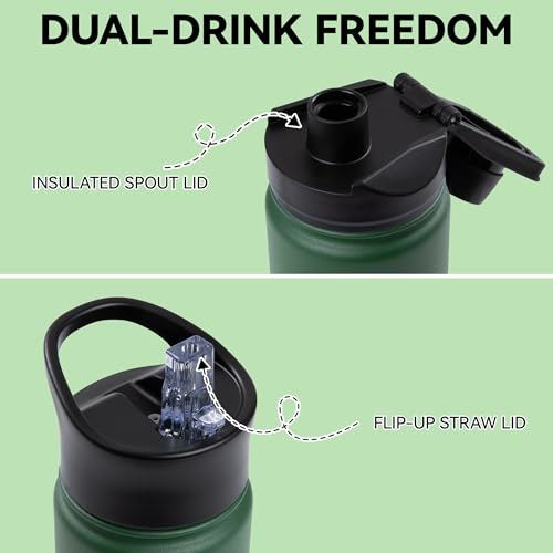 16 oz Insulated Water Bottle Bulk 4 Pack (4 Count)