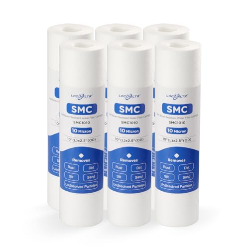 10 Micron 10" x 2.5" Whole House Sediment Water Filter Cartridge (6 Count)
