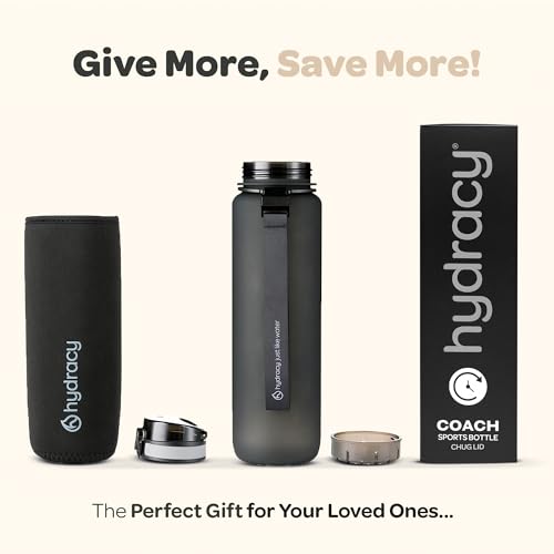 Motivational Water Bottle with Time Marker & Fruit Infuser 32 oz