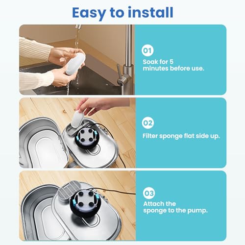 Official Tomxcute Cat Water Fountain Replacement Filters (16 Count)