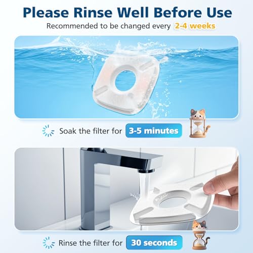 32 Pcs Cat Water Fountain Filters for Veken 95oz 67oz 135oz Pet Fountain (32 Count)