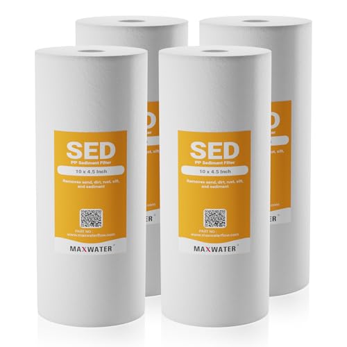 10 Micron 10 x 4.5 inch Whole house Sediment Water Filter (4 Count)