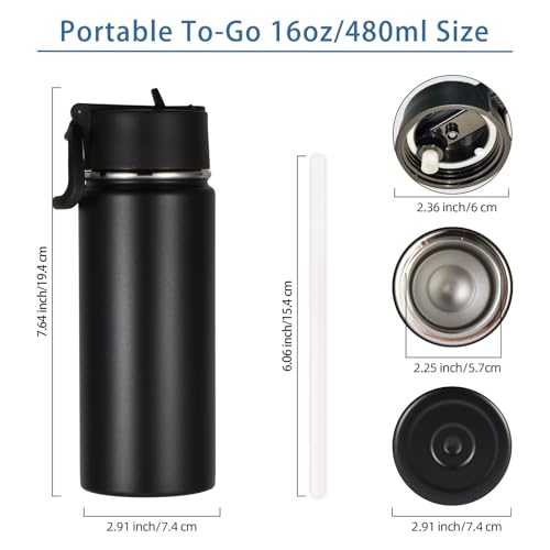 16 OZ Kids Water Bottle Bulk 2 Pack (2 Count)