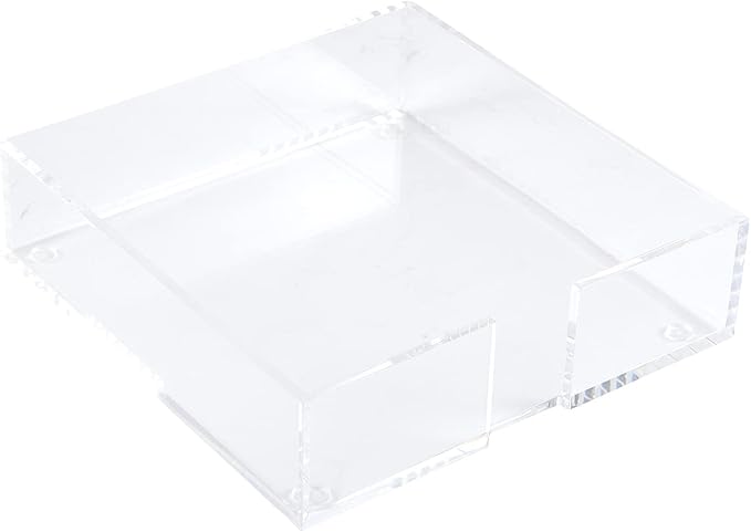 Santa Barbara Design Square Acrylic Notepaper Holder with 125 Sheets Heavyweight Paper, 6.5", Long Story Short