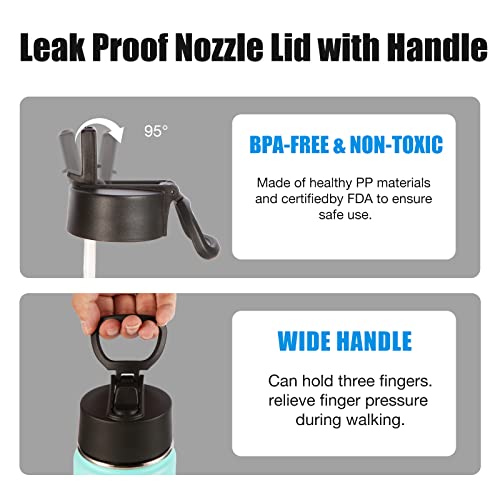 22 oz Insulated Water Bottles with Straw Lid