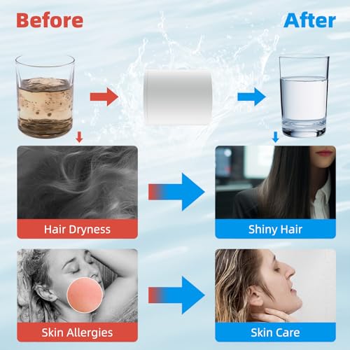3 Pack 20 Stage Shower Filter Replacement Cartridge for Hard Water (3 Count)