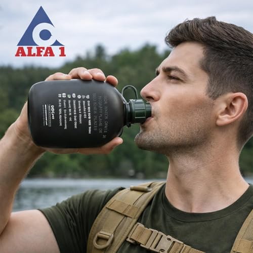 ALFA1 GI Canteen with Quick Dispensing Cap & Strap