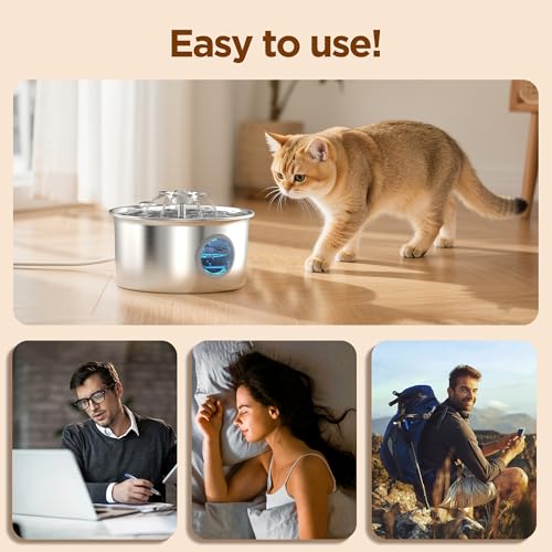 Cat Water Fountain Stainless Steel