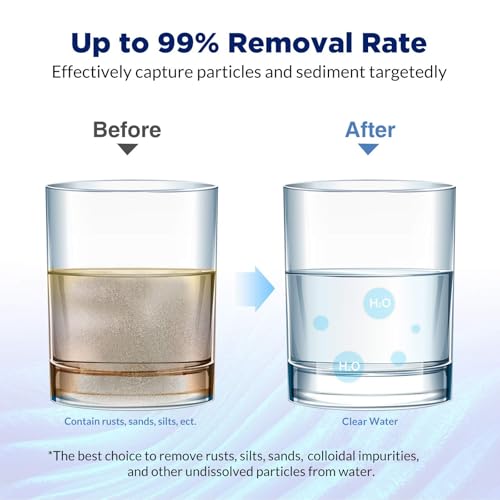 50 Micron 10"x2.5" Pleated Sediment Water Filter (6 Count)